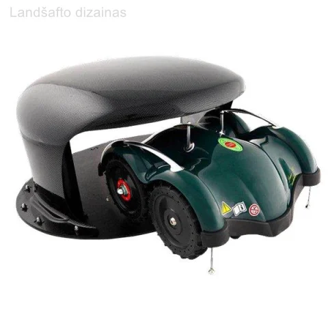 Vejos pjovimo robotas su pasikrovimo stotele su stogu