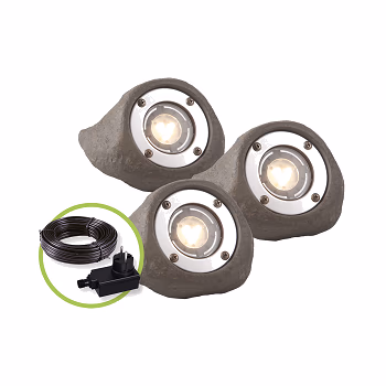 Prožektorių akmenyje rinkinys Lapis 3W LED – 2 nuotrauka