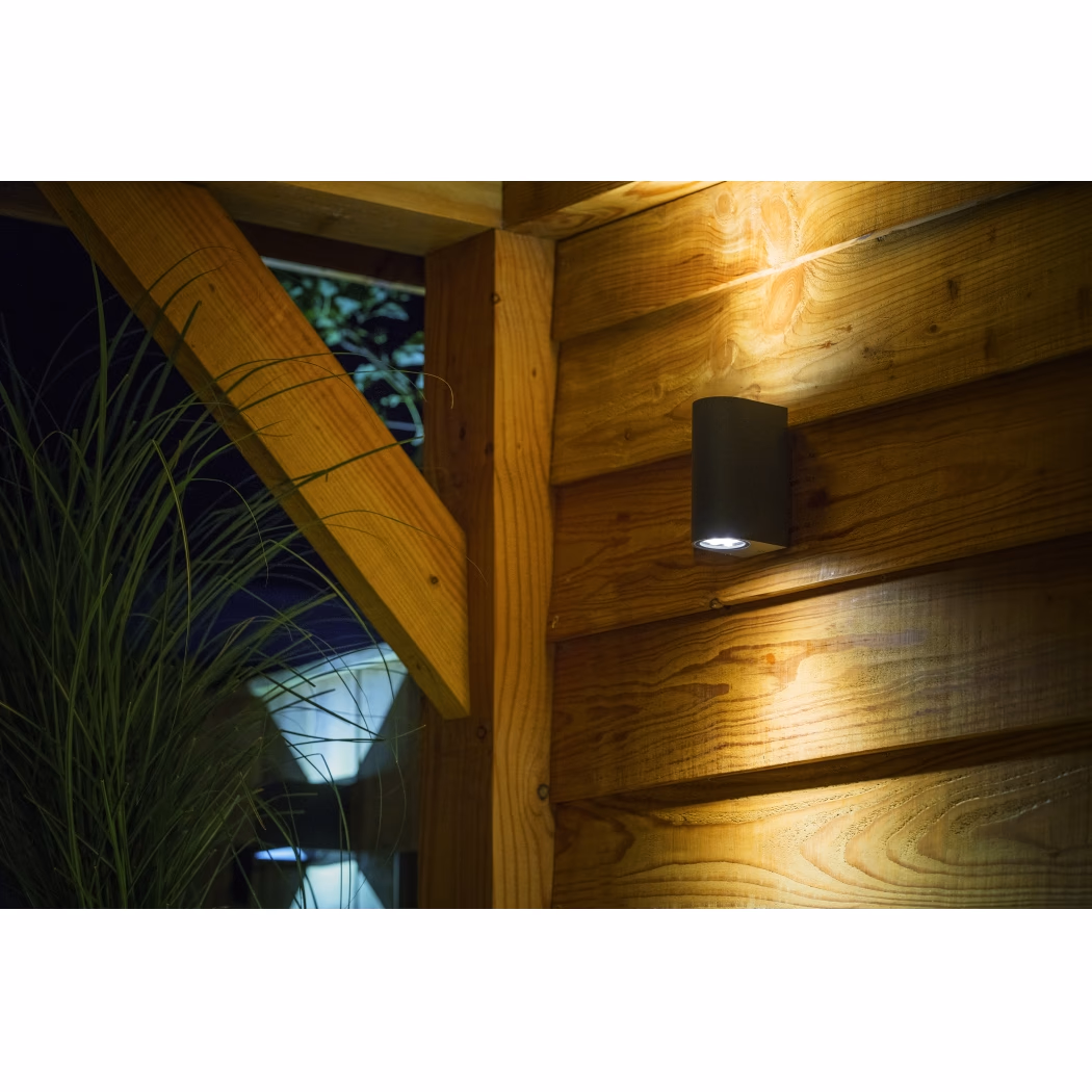 Sieninis lauko šviestuvas Sibus black 2x4W LED – 2 nuotrauka