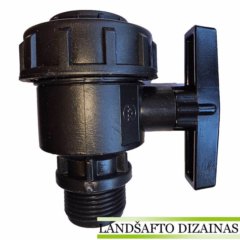 Ventilis rutulinis 1" plastikinis – 3 nuotrauka